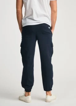 Tokyo Laundry Navy Linen Blend Cargo-Style Trousers