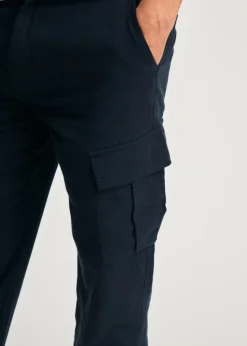 Tokyo Laundry Navy Linen Blend Cargo-Style Trousers