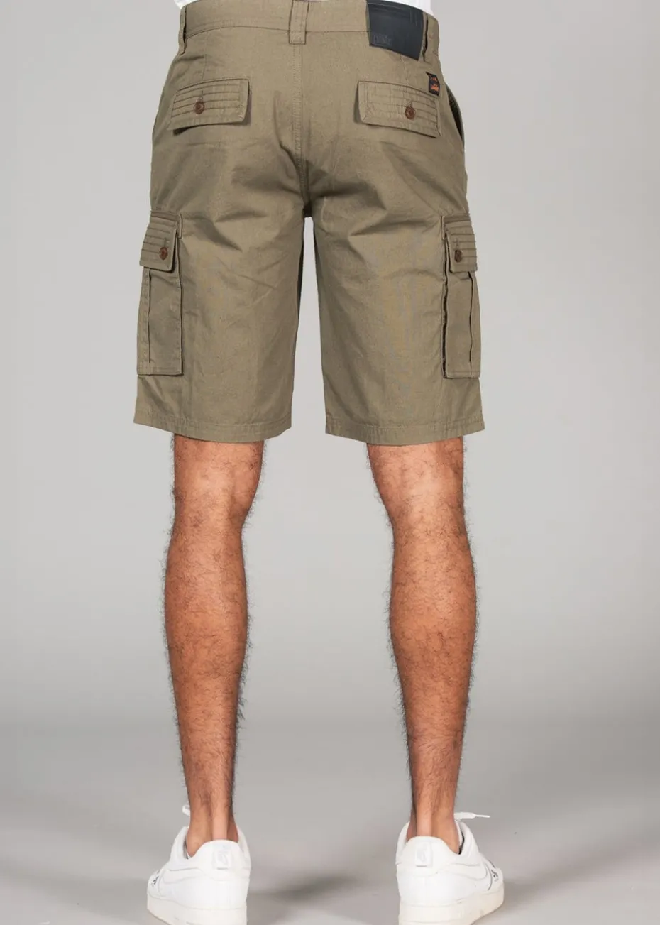 Tokyo Laundry Olive Cotton Cargo Style Short With Pockets