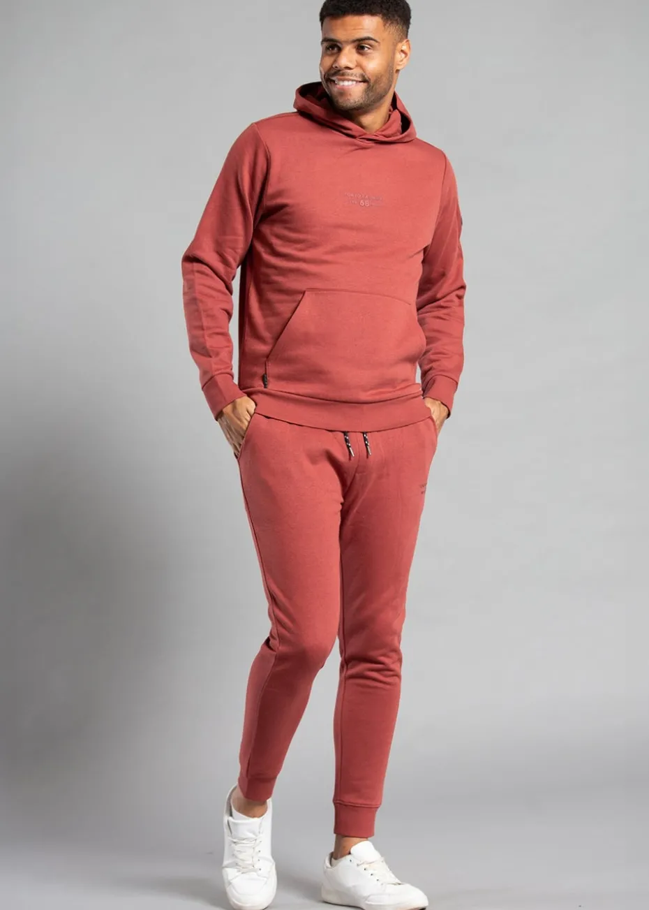 Tokyo Laundry Red Cotton Blend Staple Drawstring Joggers