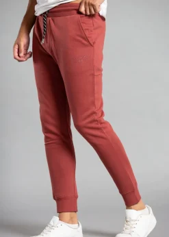 Tokyo Laundry Red Cotton Blend Staple Drawstring Joggers