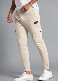 Tokyo Laundry Stone Cotton Blend Joggers with Cargo-Style Pockets
