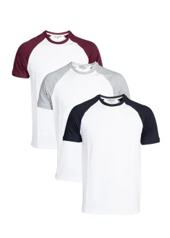 Tokyo Laundry White Raglan Short Sleeve T-Shirts 3-Pack