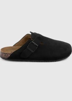 Totes Black Microsuede Clog