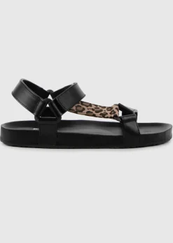 Totes Black Walking Sandal