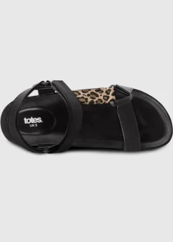 Totes Black Walking Sandal
