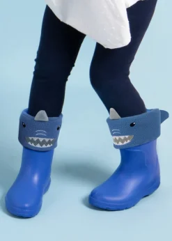 Totes Cirrus Blue Childrens Novelty Welly Liner