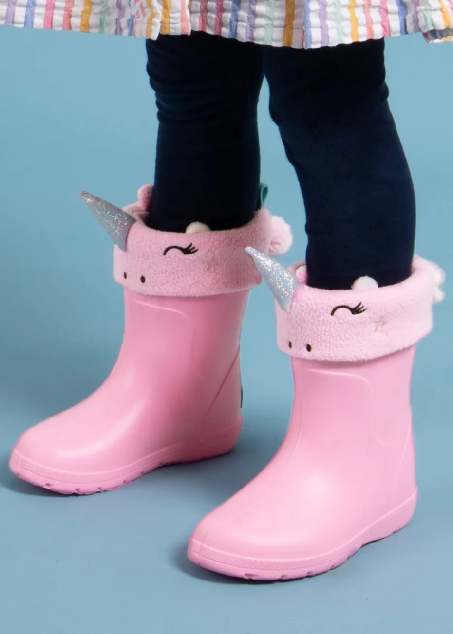 Totes Cirrus Pink Childrens Novelty Welly Liner