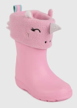 Totes Cirrus Pink Childrens Novelty Welly Liner