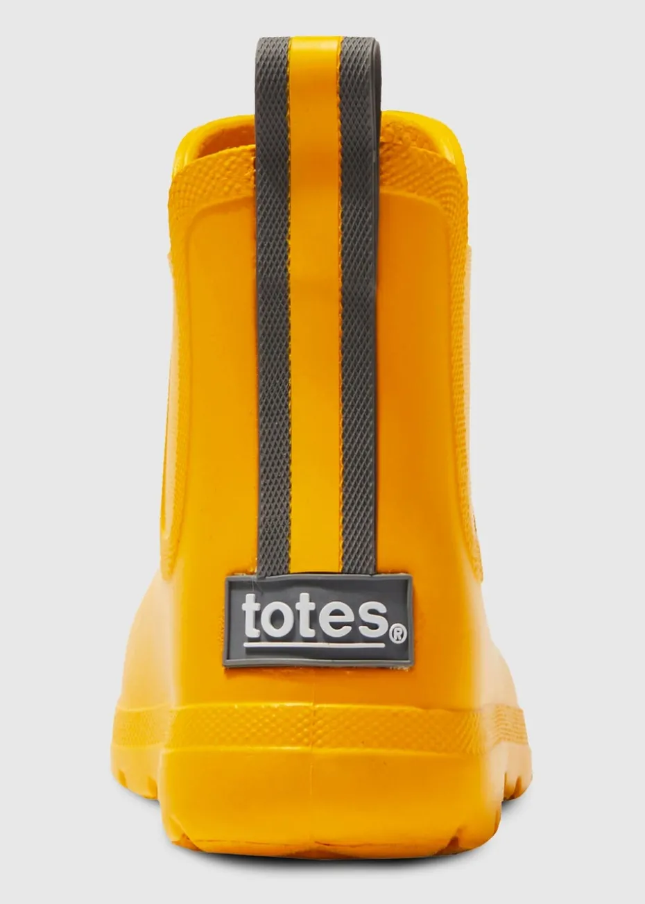 Totes Cirrus Yellow Kids Chelsea Rain Boot