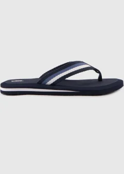 Totes Navy Tape Toe Post Sandal