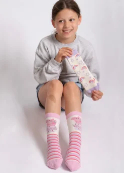 Totes Peppa Pig Childrens Novelty Original Slipper Sock (Twin Pack)