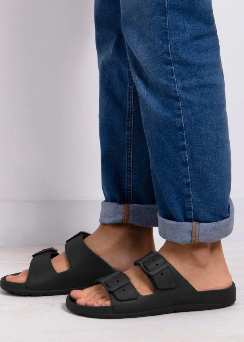 Totes Solbounce Black Adjustable Double Buckle Slider