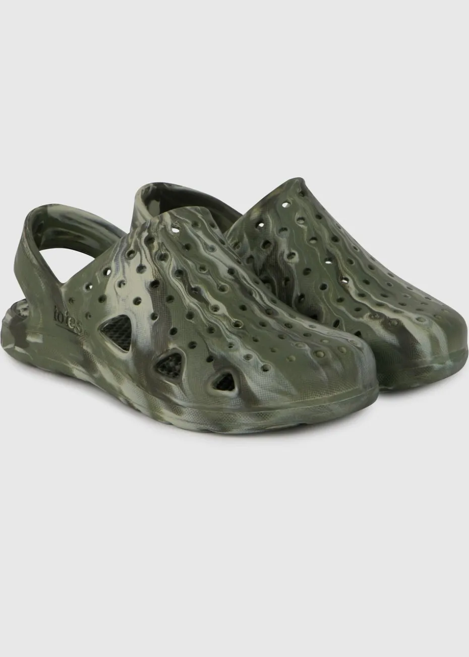 Totes Solbounce Khaki Childrens Clogs (Younger 5- Older 3)