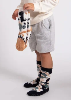 Totes Toasties Multi Childrens Original Slipper-Sox (Twin Pack)