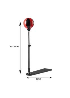 Toyrific Black/ Red Large Punch Ball With Gloves