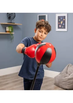 Toyrific Black/ Red Large Punch Ball With Gloves