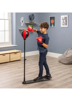 Toyrific Black/ Red Large Punch Ball With Gloves