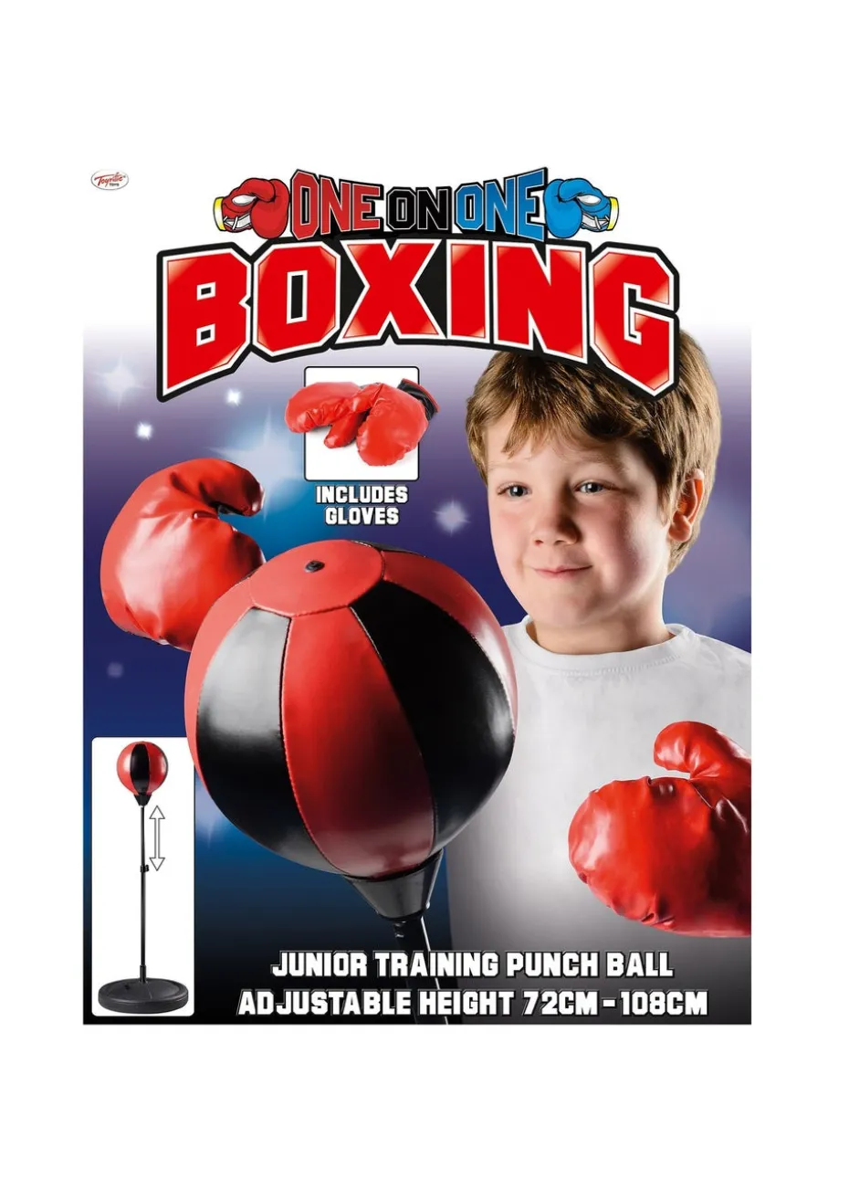 Toyrific Black/Red Medium Punch Ball With Gloves