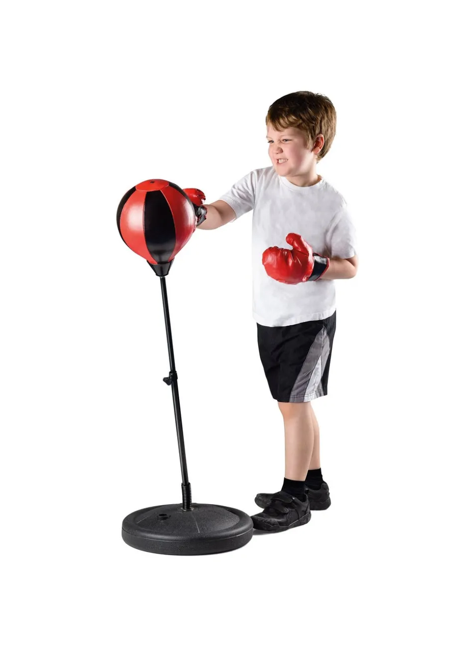 Toyrific Black/Red Medium Punch Ball With Gloves