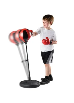 Toyrific Black/Red Medium Punch Ball With Gloves