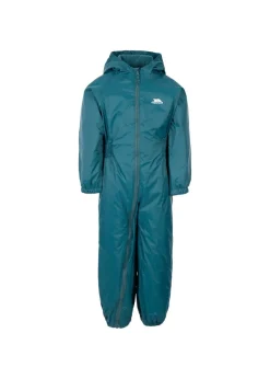 Trespass Baby Teal Button Rain Suit (1-2yrs)