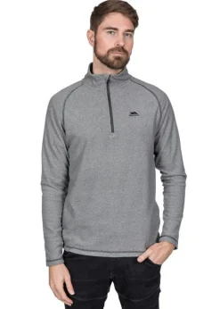 Trespass Black Keynote Anti Pilling 1/4 Zip Fleece Top