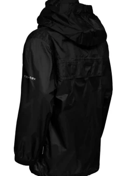 Trespass Black Kids Packa Pack Away Waterproof Jacket (2-14yrs)