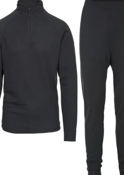Trespass Black Kids Unite360 Thermal Base Layer Set (2-12yrs)