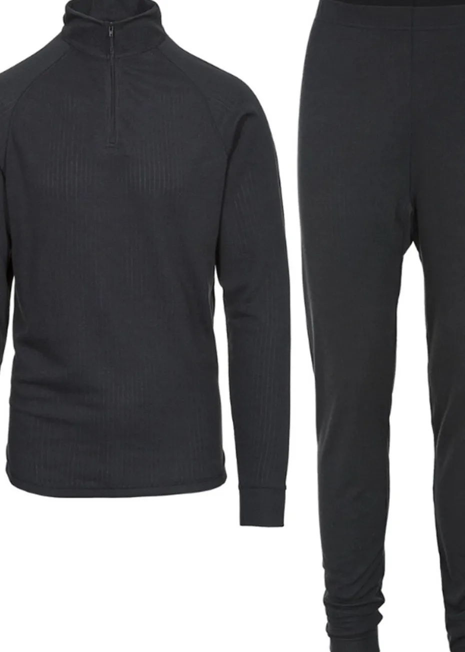 Trespass Black Kids Unite360 Thermal Base Layer Set (2-12yrs)