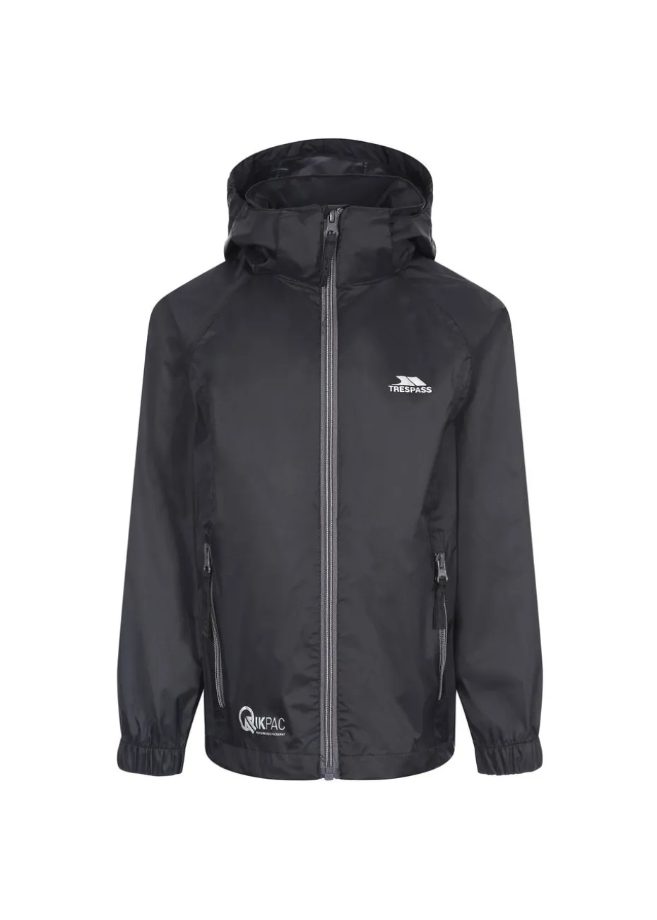 Trespass Black Qikpac Jacket (3-12yrs)
