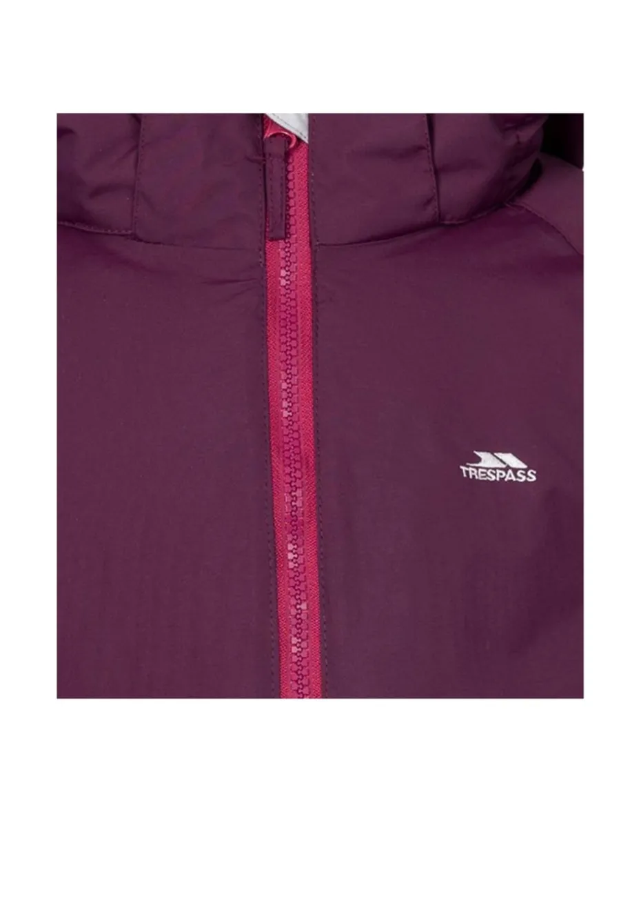 Trespass Girls Purple Observe TP50 Waterproof Jacket (2-12yrs)