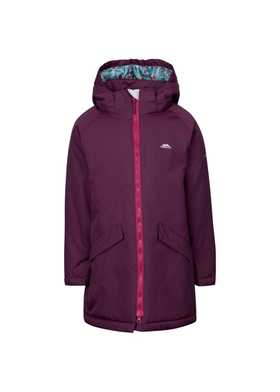 Trespass Girls Purple Observe TP50 Waterproof Jacket (2-12yrs)
