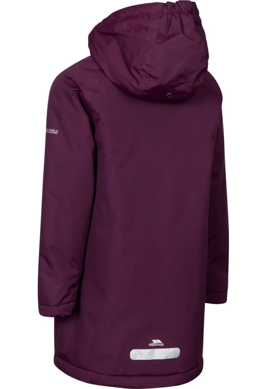 Trespass Girls Purple Observe TP50 Waterproof Jacket (2-12yrs)