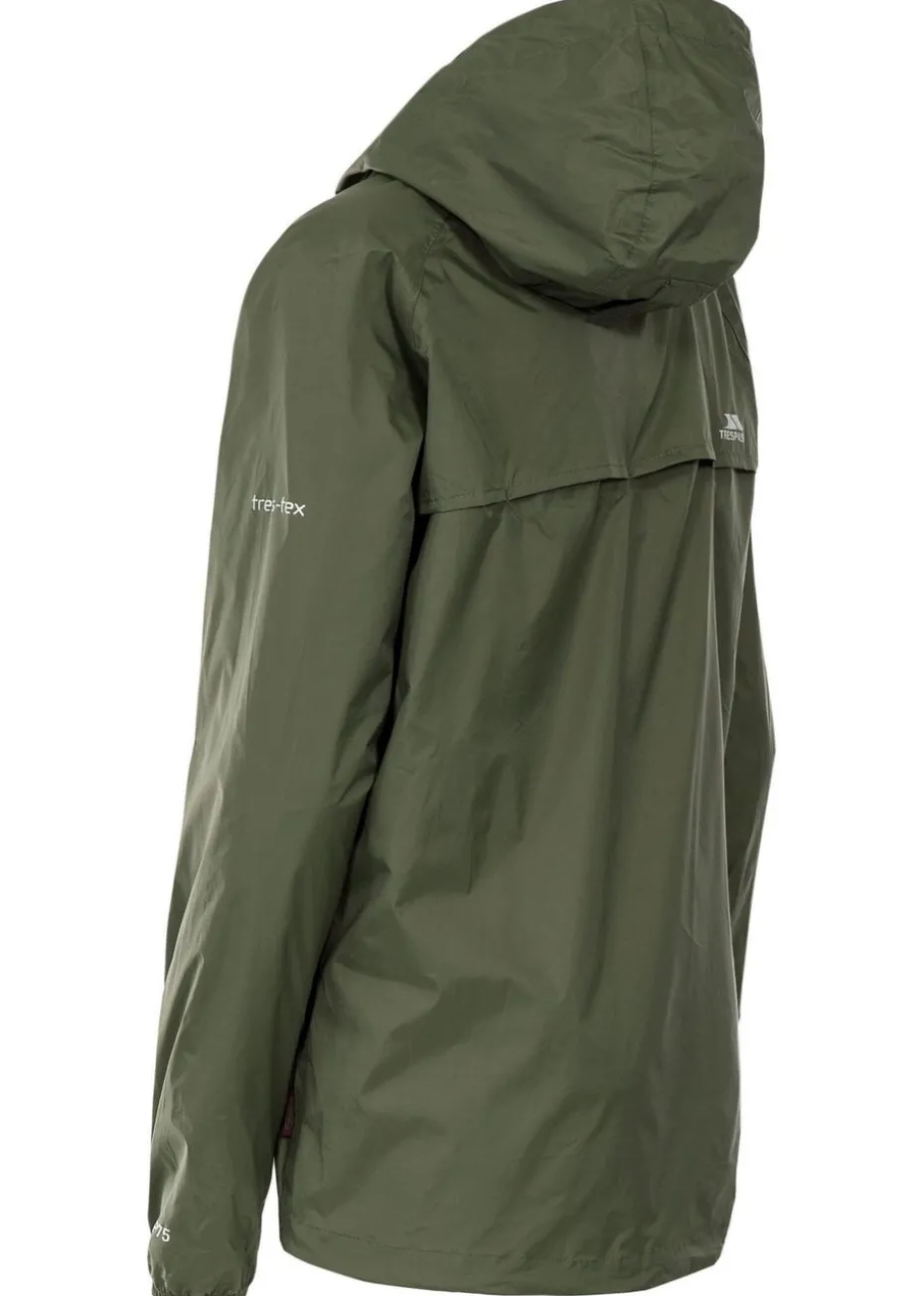 Trespass Grey Green Qikpac Packaway Waterproof Jacket