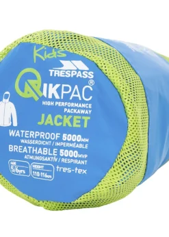Trespass Kids Cobalt Qikpac Waterproof Packaway Jacket (2-12yrs)