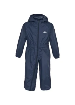 Trespass Kids Navy Button Waterproof Rain Suit (1-2yrs)