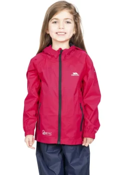 Trespass Kids Pink Qikpac Waterproof Packaway Jacket (2-12yrs)