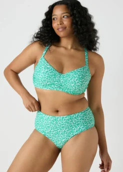 Turquoise Abstract Design Bikini Bottoms