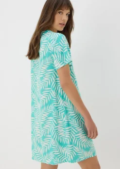 Turquoise Leaf Popover Tunic