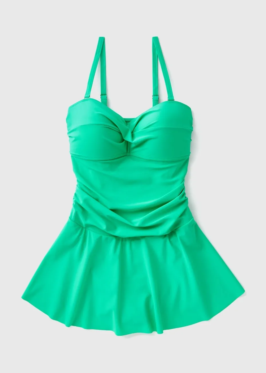 Turquoise Skirted Swim Dress