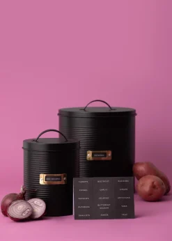 Typhoon Otto Black Set of 2 Vegetable Storage Canisters