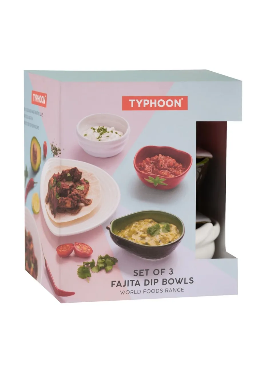 Typhoon World Foods Set of 3 Fajita Bowls