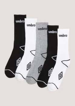 Umbro 5 Pack Multicoloured Sports Socks