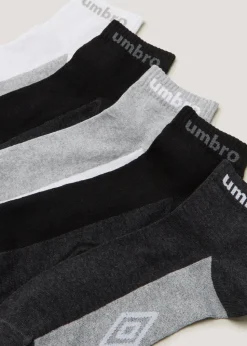 Umbro 5 Pack Multicoloured Quarter Socks