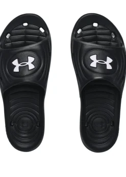Under Armour Black/White Locker IV Sliders