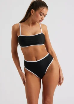 Urban Bliss Black Contrast Bikini Bottom