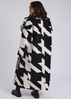 Urban Bliss Black Dogtooth Borg Crombie