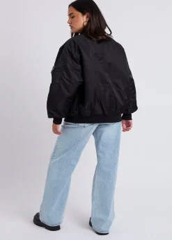 Urban Bliss Black Oversized Bomber