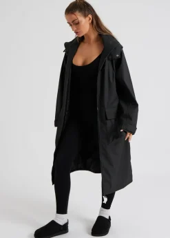 Urban Bliss Black Rubberised Raincoat